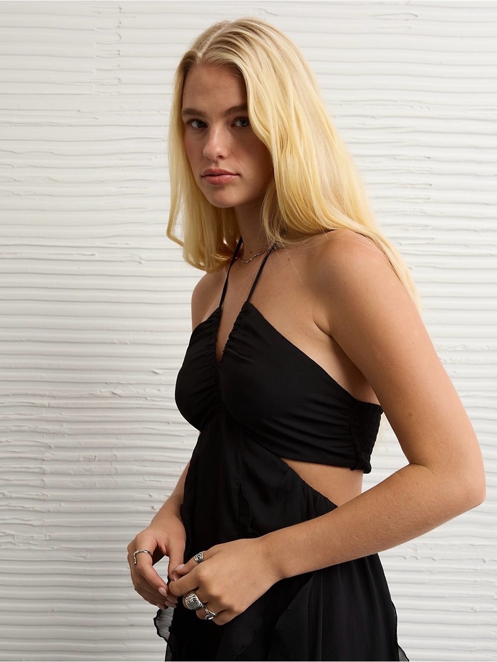AE Ruched & Ruffled Halter
Maxi Dress - Picture 5 of 6